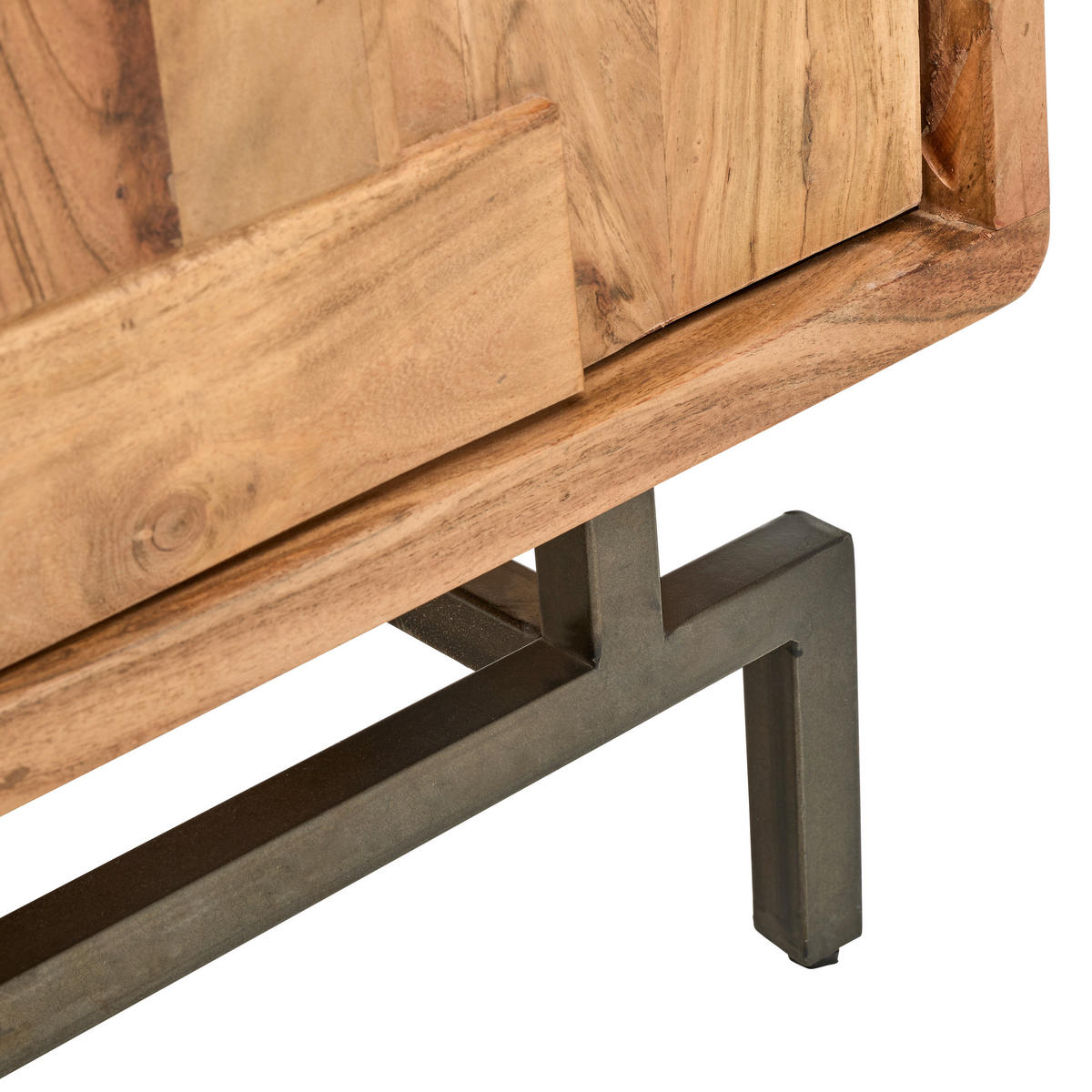 KOMMODE 118/80/45 cm  in Akaziefarben  - Dunkelgrau/Naturfarben, Natur, Holz/Metall (118/80/45cm) - MID.YOU