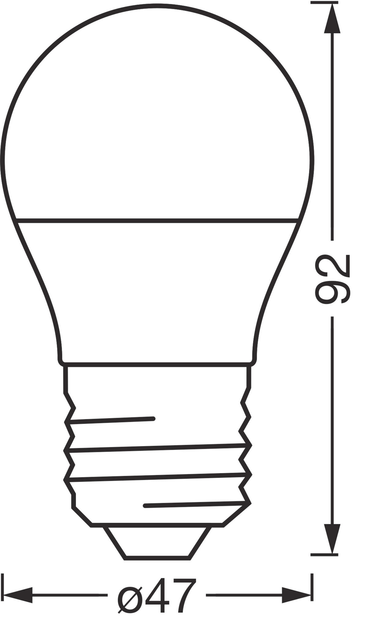 LED-LEUCHTMITTEL E27 4,9 W 470 lm  - Weiß, Basics, Kunststoff (4,7/8,8cm) - Osram