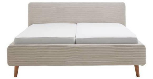 POLSTERBETT 160/200 cm  in Beige  - Beige/Naturfarben, Design, Holz/Textil (160/200cm) - Xora