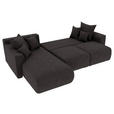 ECKSOFA in Lederlook Dunkelbraun  - Chromfarben/Dunkelbraun, KONVENTIONELL, Kunststoff/Textil (195/293cm) - Carryhome