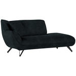 CHAISELONGUE in Samt Anthrazit  - Anthrazit/Schwarz, Design, Textil/Metall (190/90/95cm) - Carryhome