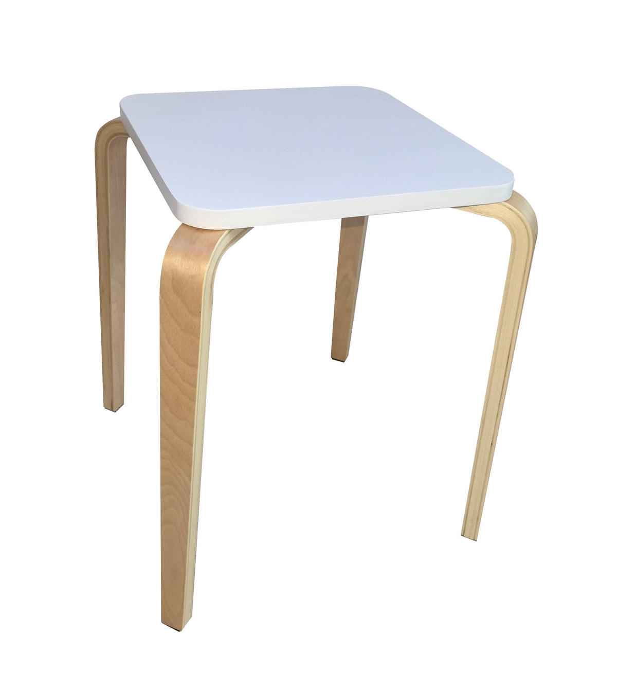 STAPELHOCKER Naturfarben, Weiß  - Naturfarben/Weiß, Basics, Holz (33/45/33cm) - Boxxx