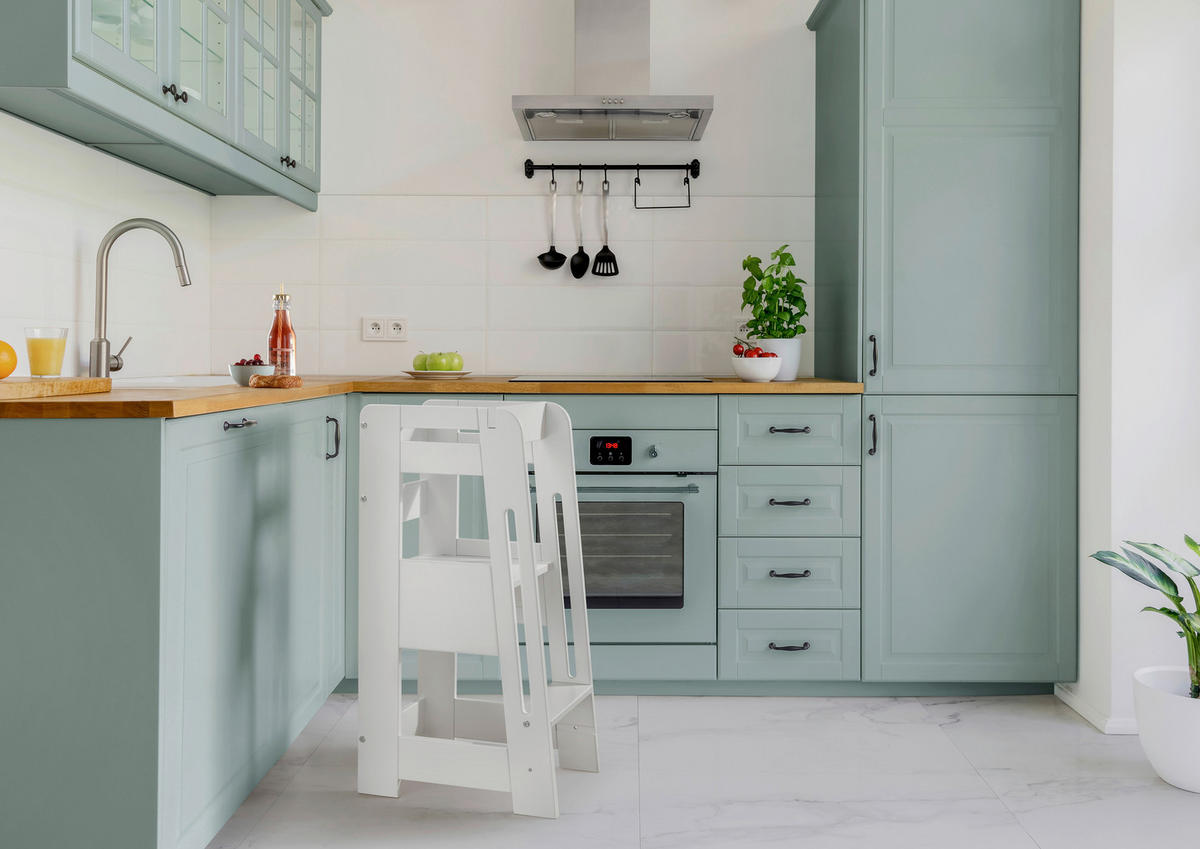 LERNTURM  - Weiß, LIFESTYLE, Holz (40/89/52cm) - Ben'n'jen