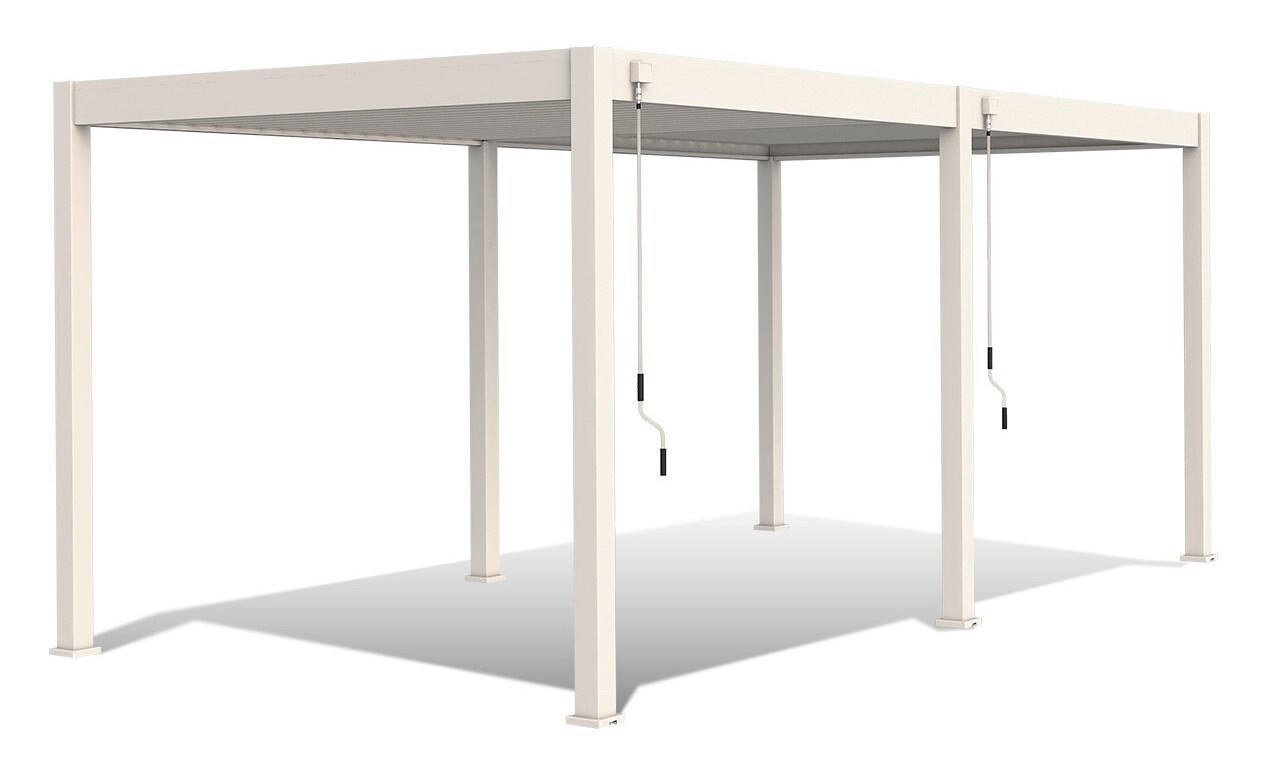 PERGOLA 530/255/360 cm Aluminium  - Weiß, Basics, Metall (530/255/360cm) - Gardenson