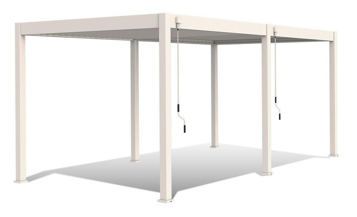 PERGOLA 530/255/300 cm Aluminium  - Weiß, Basics, Metall (530/255/300cm) - Gardenson