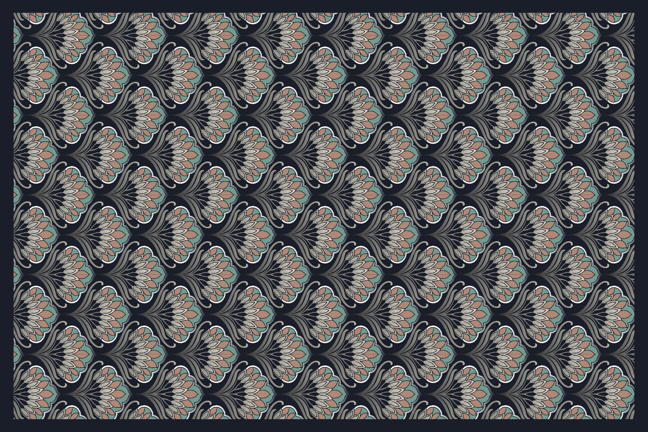 OUTDOORTEPPICH 40/60 cm  - Schwarz, Design, Kunststoff (40/60cm)