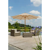 SLUNEČNÍK 300/257/300 cm - přírodní barvy/barvy buku, Basics, kov/textil (300/257/300cm)