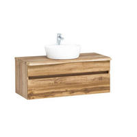 WASCHTISCHKOMBI 101 cm  - Eiche Wotan/Weiß, Natur, Keramik/Holzwerkstoff (101cm) - Xora