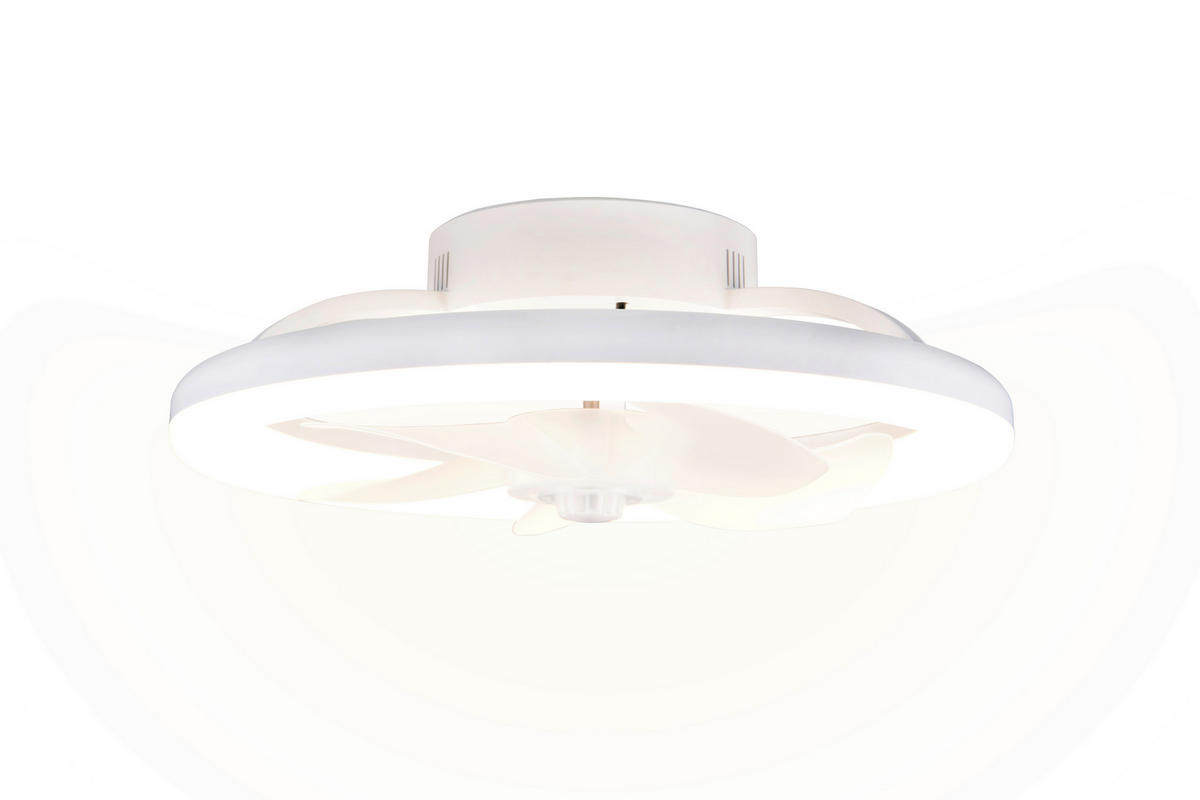 DECKENVENTILATOR - Weiß, Design, Kunststoff/Metall (40/13.5cm)