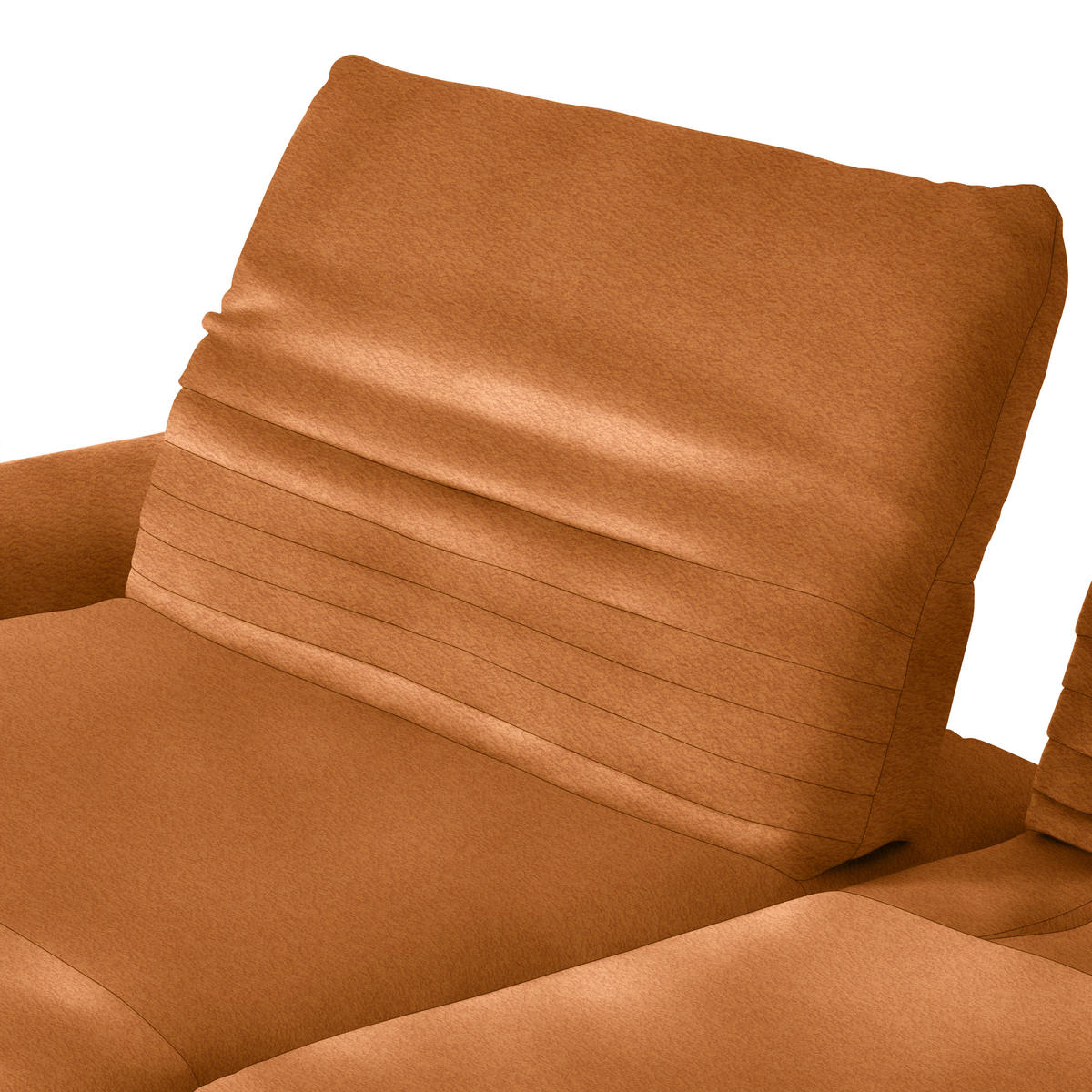 ECKSOFA  in Teddystoff Cognac  170-195/280 cm  - Cognac/Schwarz, Design, Textil/Metall (170-195/280cm) - Dieter Knoll