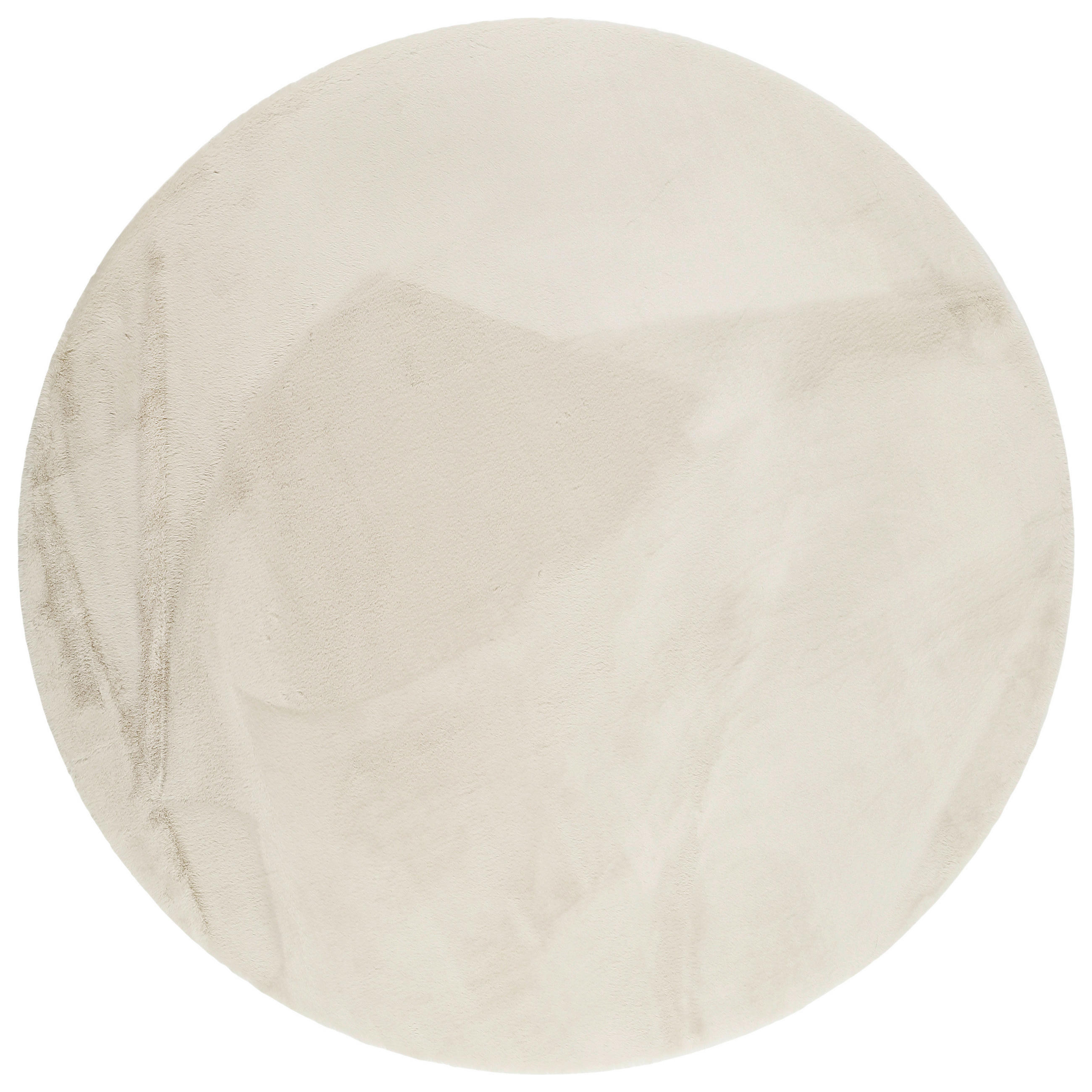 Hochflorteppich Creme/Beige Alice Rund Ø 100 cm