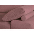 ECKSOFA Altrosa Flachgewebe  inkl. Rückenkissen, Rücken echt  - Schwarz/Altrosa, KONVENTIONELL, Textil/Metall (240/310cm) - Carryhome