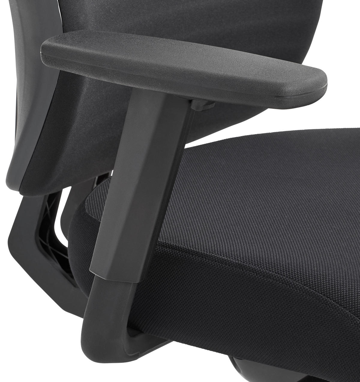 DREHSTUHL  in Webstoff Schwarz  - Schwarz/Alufarben, Design, Kunststoff/Textil (48/108-122/48cm) - Dieter Knoll