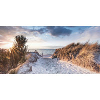 LEINWANDBILD Strand & Meer 115/55 cm  - Multicolor, Natur, Holz/Papier (115/55cm)