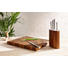 MESSERBLOCK Edelstahl 6-teilig - Edelstahlfarben/Akaziefarben, Basics, Holz/Metall - Homeware