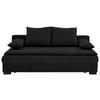 SCHLAFSOFA Samt Schwarz  - Schwarz, KONVENTIONELL, Kunststoff/Textil (207/94/90cm) - Carryhome