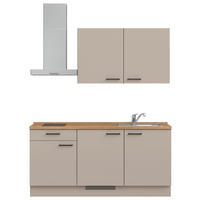 KÜCHENLEERBLOCK 180 cm   in Eichefarben, Sandfarben  - Sandfarben/Eichefarben, MODERN, Holzwerkstoff/Metall (180cm) - Nobilia