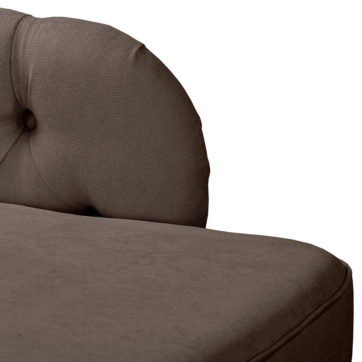 RÉCAMIERE Mikrofaser Graubraun  - Graubraun/Braun, Design, Holz/Textil (185/93/75cm) - Livetastic