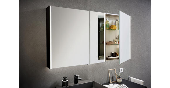 BADEZIMMER - Dunkelgrau/Eichefarben, MODERN, Glas/Holzwerkstoff (150cm) - Dieter Knoll