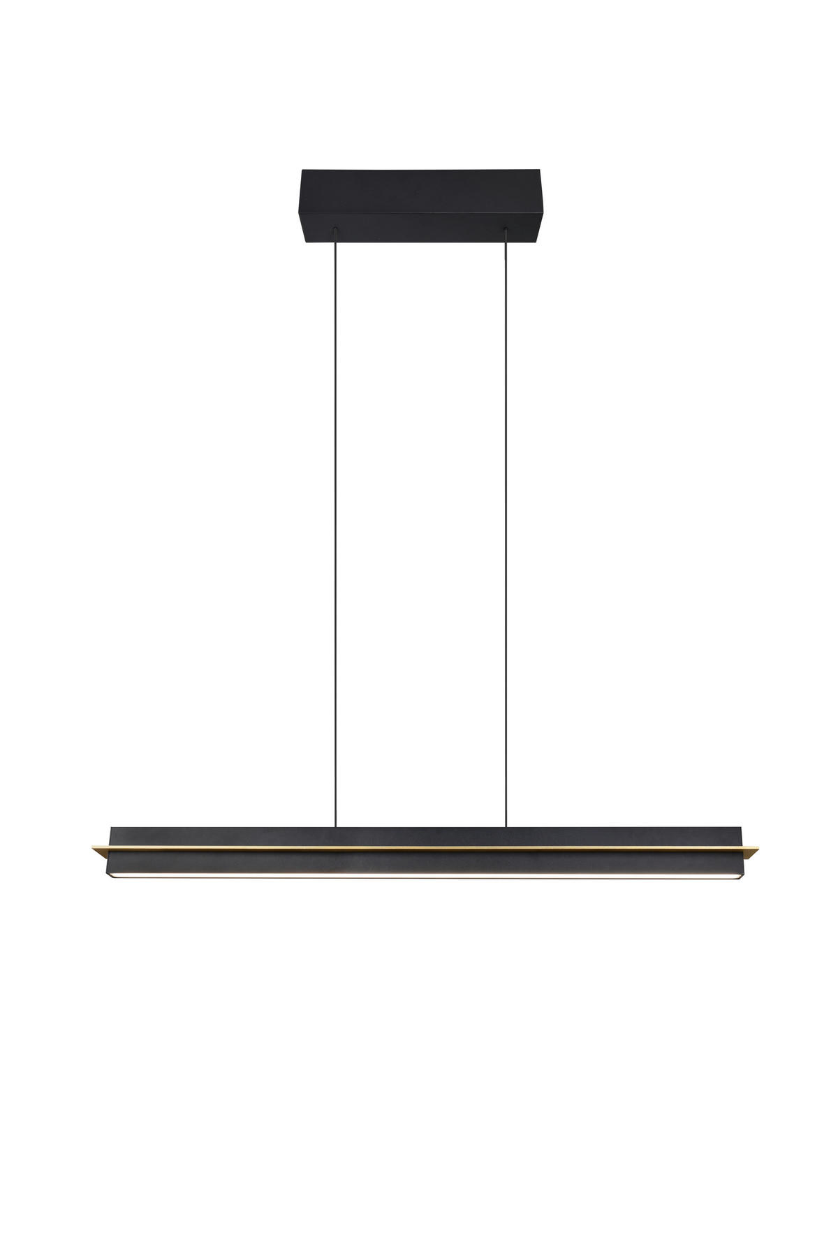 LED-HÄNGELEUCHTE Athina   - Goldfarben/Schwarz, Design, Kunststoff/Metall (95/75-150cm) - Novel