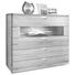 KOMMODE Kernbuche massiv Buchefarben - Buchefarben/Silberfarben, Design, Holz/Metall (120/110,5/46cm) - LINEA NATURA