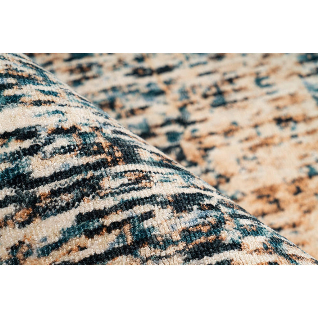 Thumbnail - Novel Flachwebeteppich, Beige, Blau, Textil, Vintage, rechteckig, 120x170 cm, pflegeleicht, Teppiche & Böden, Teppiche, ...