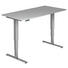 SCHREIBTISCH - Silberfarben/Grau, KONVENTIONELL, Holzwerkstoff/Metall (160/63,5-128,5/80cm) SCHREIBTISCH - Silberfarben/Grau, KONVENTIONELL, Holzwerkstoff/Metall (160/63,5-128,5/80cm)