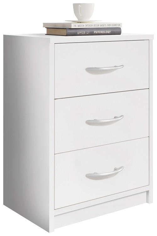 NOČNÍ STOLEK, bílá, 38,5/54/28,2 cm - bílá, Basics (38,5/54/28,2cm) - P & B