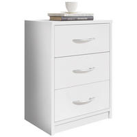NOČNÝ STOLÍK, biela, 38,5/54/28 cm - čierna/sivá, Design, kompozitné drevo/plast (38,5/54/28cm) - Carryhome