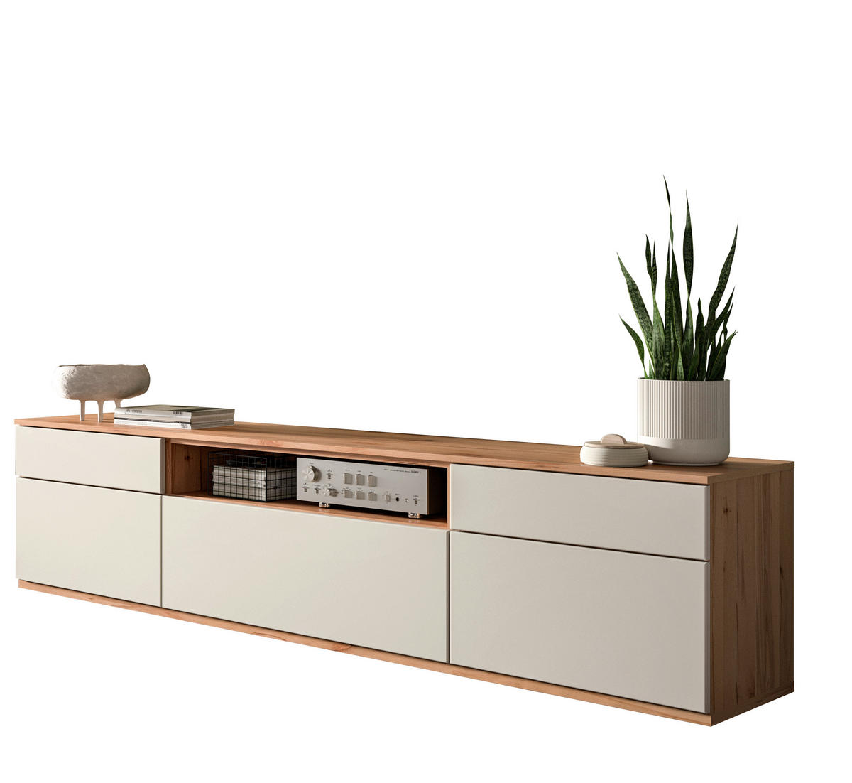 LOWBOARD  210/54/45 cm 1 Schublade(n) individuell planbar, Beimöbel erhältlich, stehend, in verschiedenen Holzdekoren erhältlich  - Beige/Buchefarben, KONVENTIONELL, Holzwerkstoff/Kunststoff (210/54/45cm) - Venda