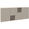 SIDEBOARD Taupe, Wildeiche  192/82/45 cm  - Taupe/Wildeiche, Design, Glas/Holz (192/82/45cm) - Voglauer
