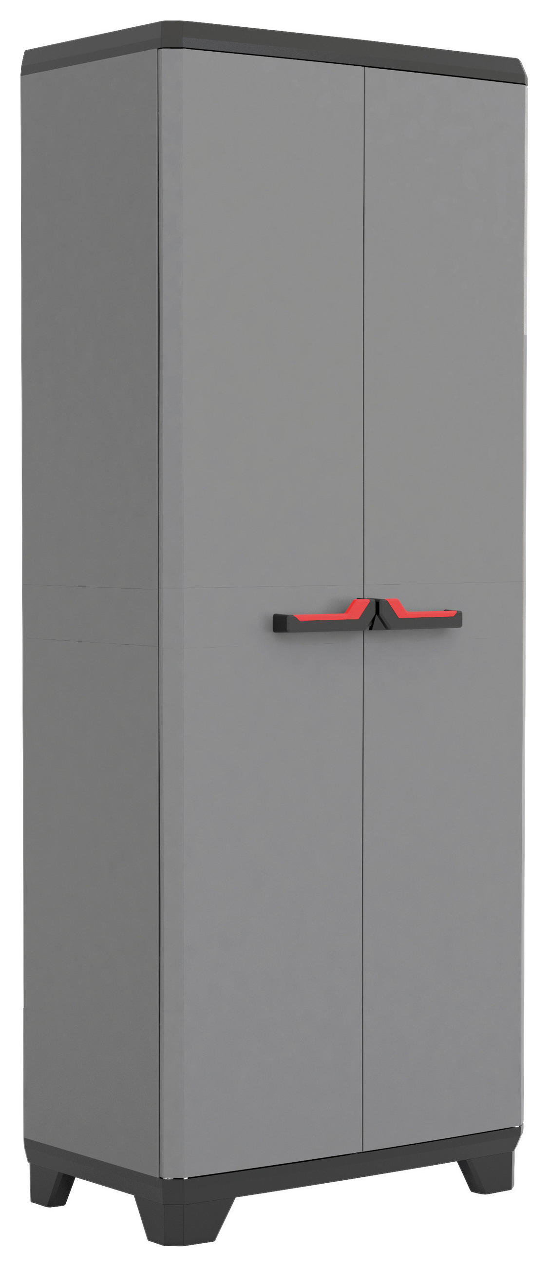 Mehrzweckschrank Stilo Tall Grau/Rot/Schwarz BxH: 68x173cm