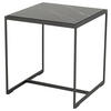 BEISTELLTISCH in Stein 45/45/49 cm  - Anthrazit/Grau, Design, Stein/Metall (45/45/49cm) - Johann Jakob