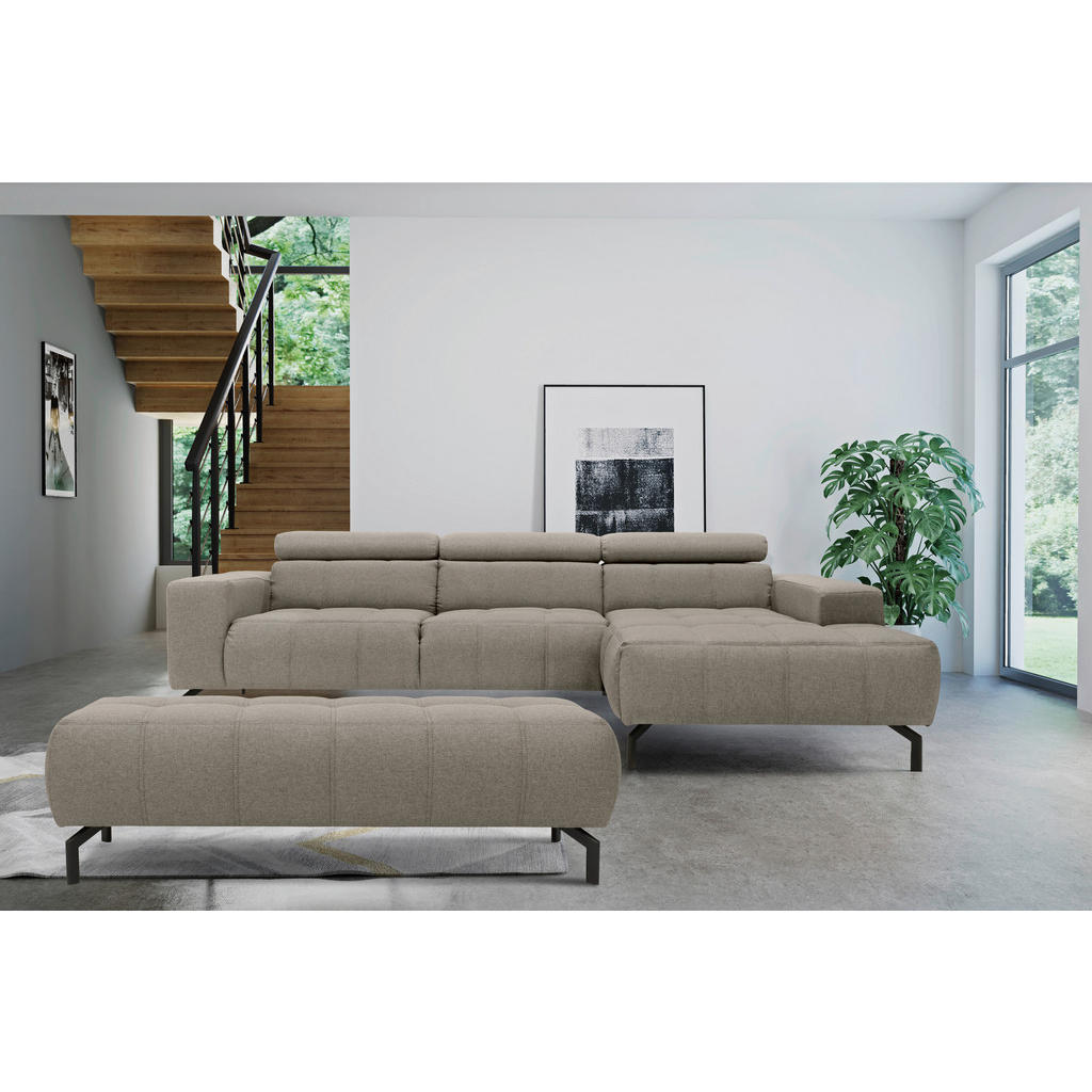 Thumbnail - Mid.you Hocker, Grau, Textil, Uni, rechteckig, 153x45x62 cm, Made in EU, FSC Mix, Wohnzimmer, Hocker, Sitzhocker