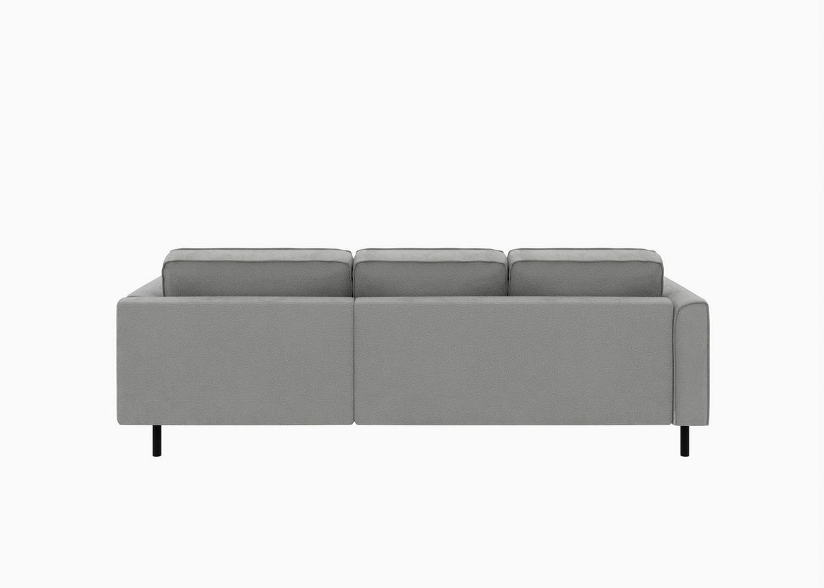 ECKSCHLAFSOFA  mit Bettkasten erhältlich, Sitzqualitäten, Schlafen auf Sitzhöhe, Bettfunktion erhältlich, Rücken echt, Armteil links, Armteil rechts Struktur Schlammfarben  - Schlammfarben/Schwarz, MODERN, Textil/Metall (232/161cm) - Trendmanufaktur