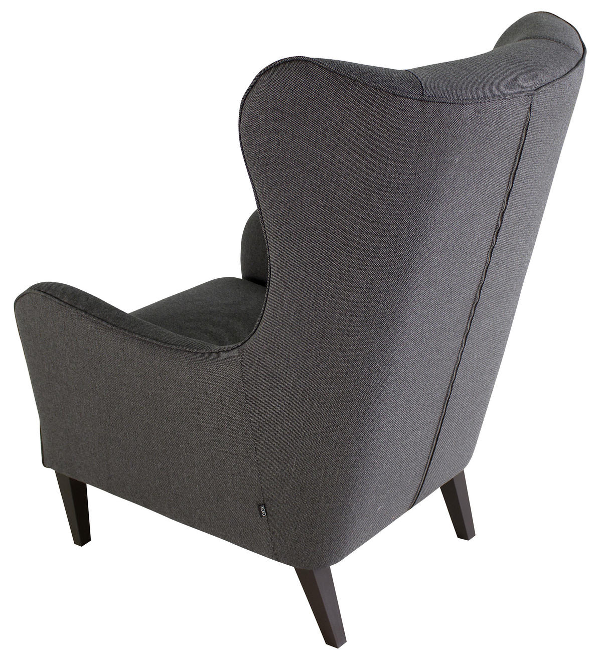 FOTELJ Z OPORO ZA GLAVO,  antracit tekstil - barve wenge/antracit, Design, tekstil/les (73/110/96cm) - Cantus