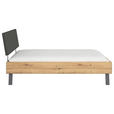 BETT 120/200 cm  in Eiche Artisan  - Eiche Artisan/Grau, Design, Holzwerkstoff/Textil (120/200cm) - Carryhome