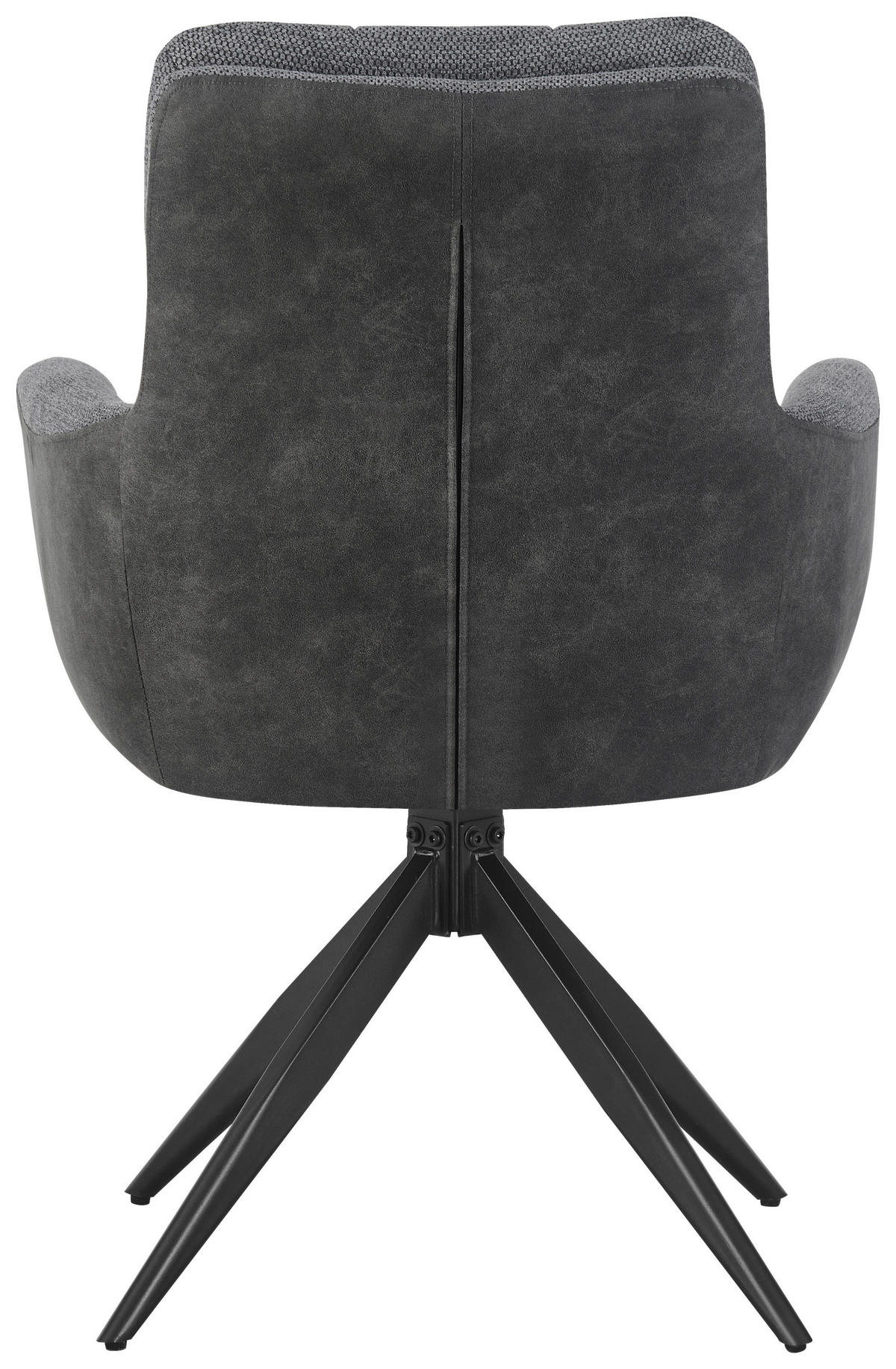 ARMLEHNSTUHL  in Eisen Leinenoptik  - Schwarz/Grau, KONVENTIONELL, Holz/Textil (60/93/66cm) - MID.YOU