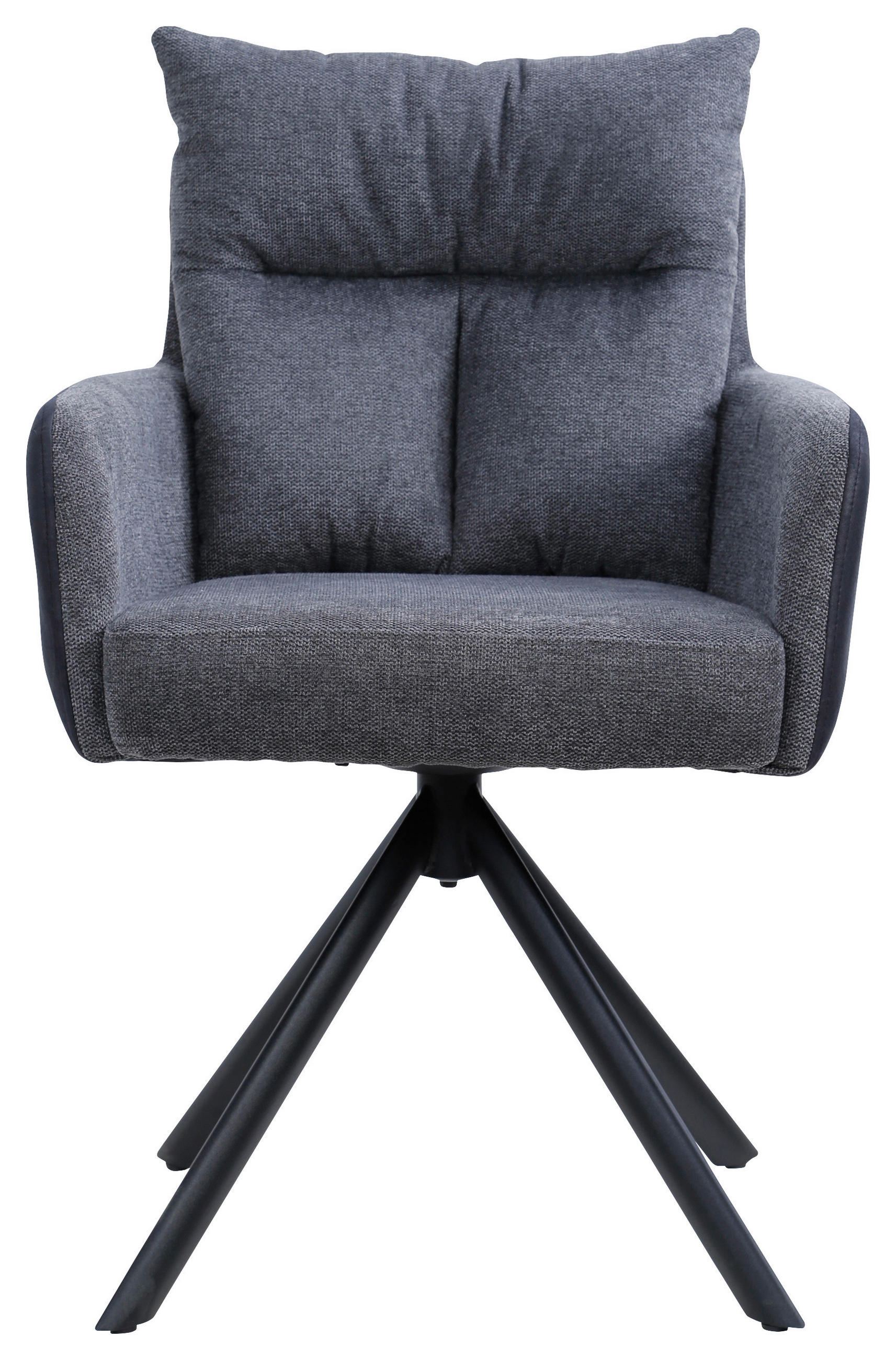 NASLANJAČ, tekstil, kovina temno siva, črna  - temno siva/črna, Design, kovina/tekstil (59/91/66cm) - Hom`in