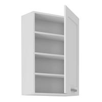 KÜCHENOBERSCHRANK 60/90/31 cm  in Weiß  - Silberfarben/Weiß, ROMANTIK / LANDHAUS, Holzwerkstoff/Metall (60/90/31cm) - MID.YOU