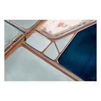 GLASBILD Landschaft & Natur, Abstraktes 120/80 cm  - Multicolor, Basics, Glas/Papier (120/80cm)