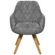 ARMLEHNSTUHL in Holz, Textil Grau  - Naturfarben/Grau, KONVENTIONELL, Holz/Textil (59/85/65cm) - Linea Natura