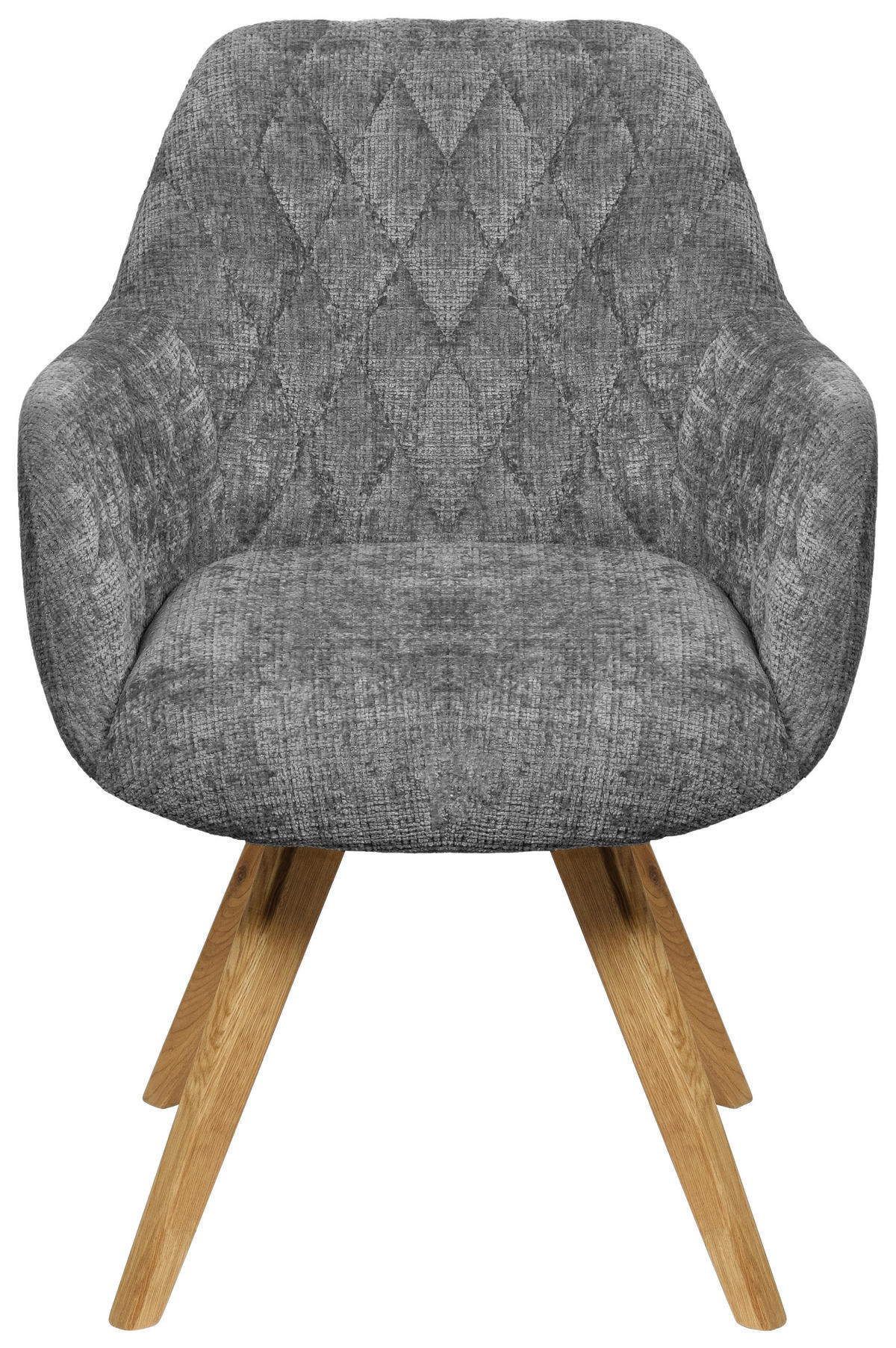 ARMLEHNSTUHL in Holz, Textil Grau  - Naturfarben/Grau, KONVENTIONELL, Holz/Textil (59/85/65cm) - Linea Natura
