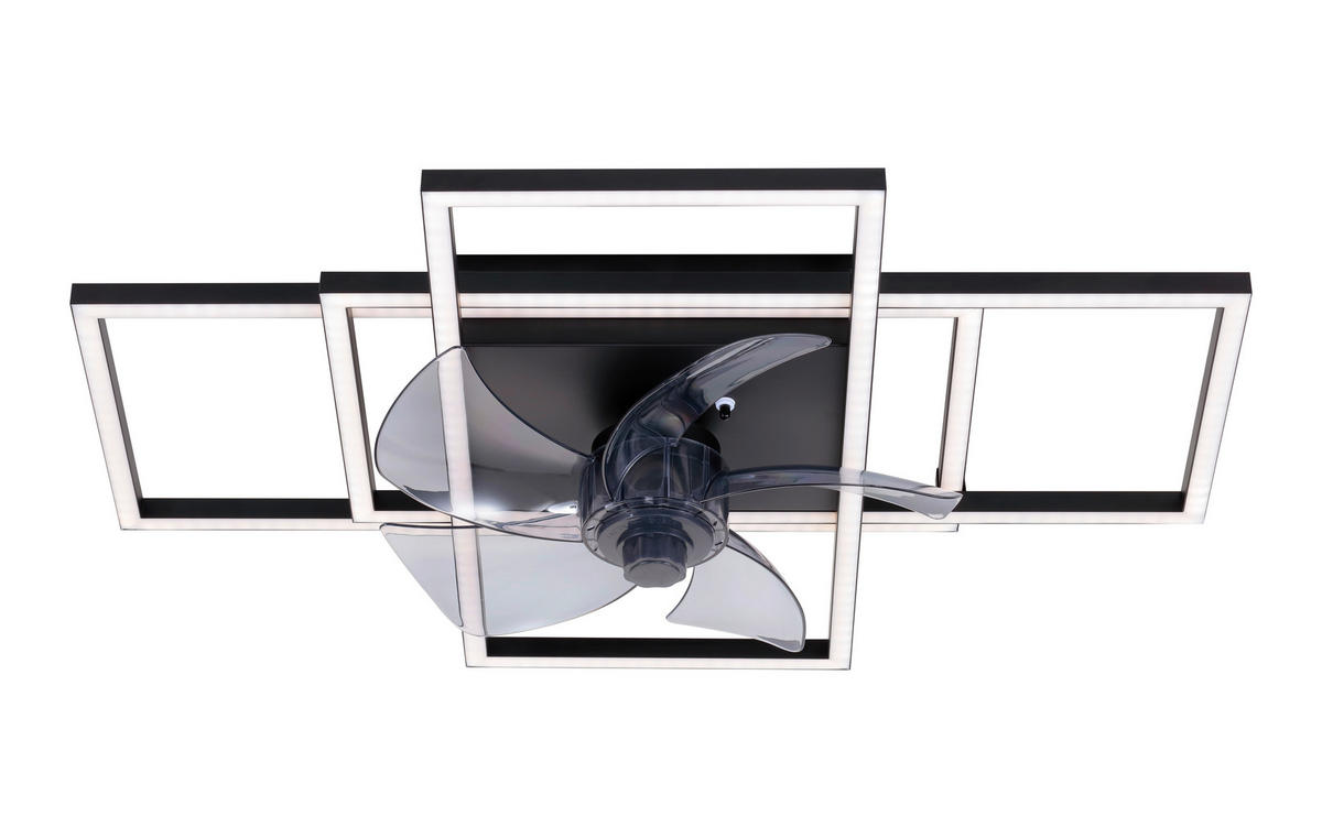 PLAFONSKI VENTILATOR - siva/crna, Osnovno, metal/plastika (54/42/12cm) - Mican