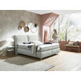 BOXSPRINGBETT 180/200 cm  in Hellgrau  - Edelstahlfarben/Hellgrau, KONVENTIONELL, Textil (180/200cm) - Dieter Knoll