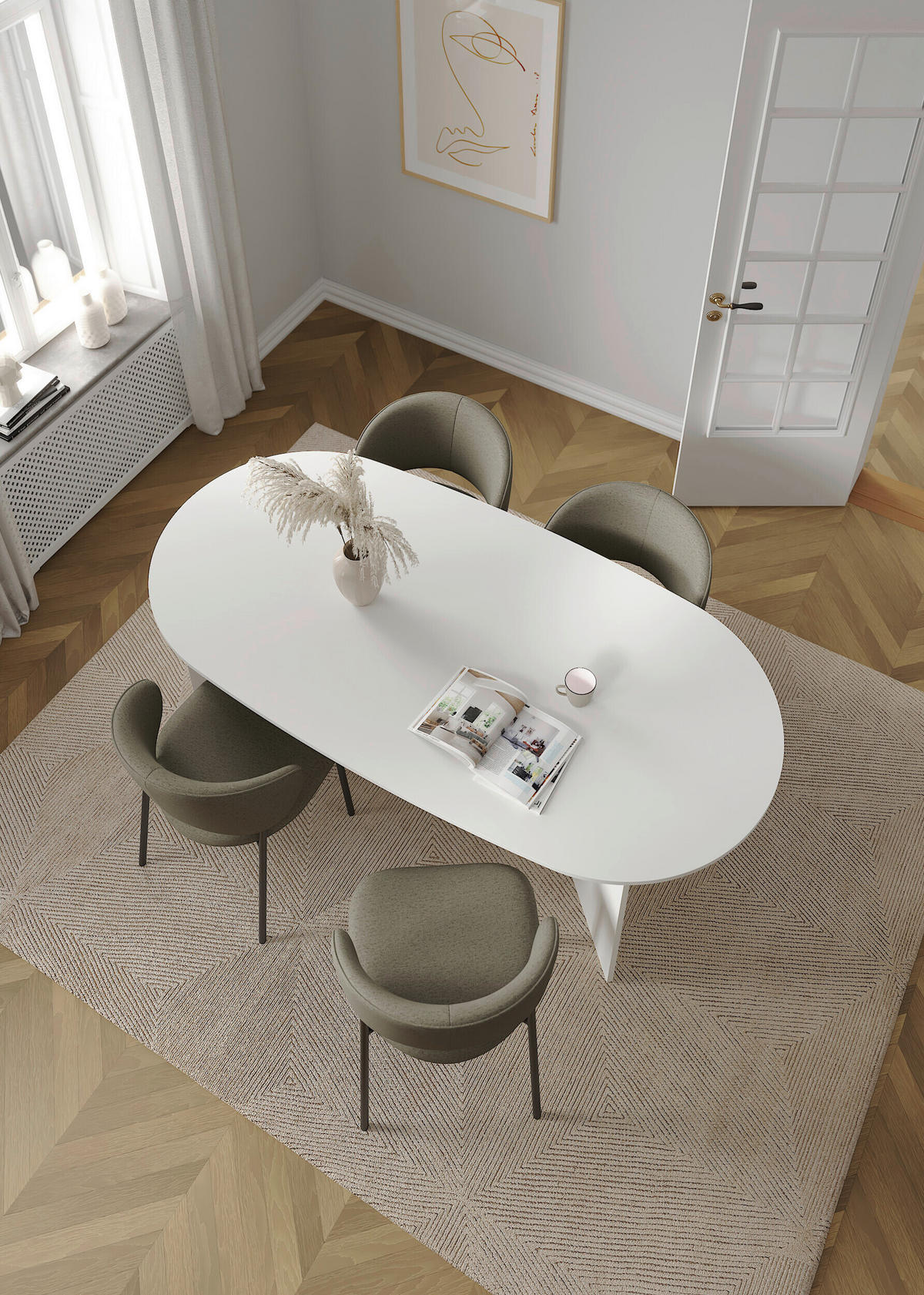 ESSTISCH in Holz 200/100/76 cm   - Weiß, MODERN, Holz (200/100/76cm) - MID.YOU