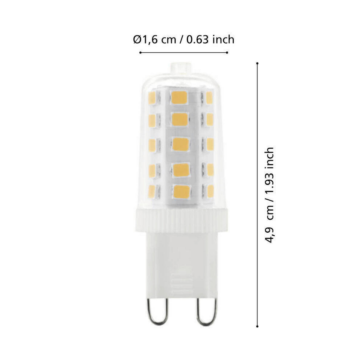 LED-LJUSKÄLLA   G9 3 W  - klar, Basics, glas (1,6/4,9cm) - Eglo