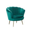SESSEL in Samt Grün  - Goldfarben/Grün, MODERN, Textil/Metall (76/78/76cm) - Livetastic