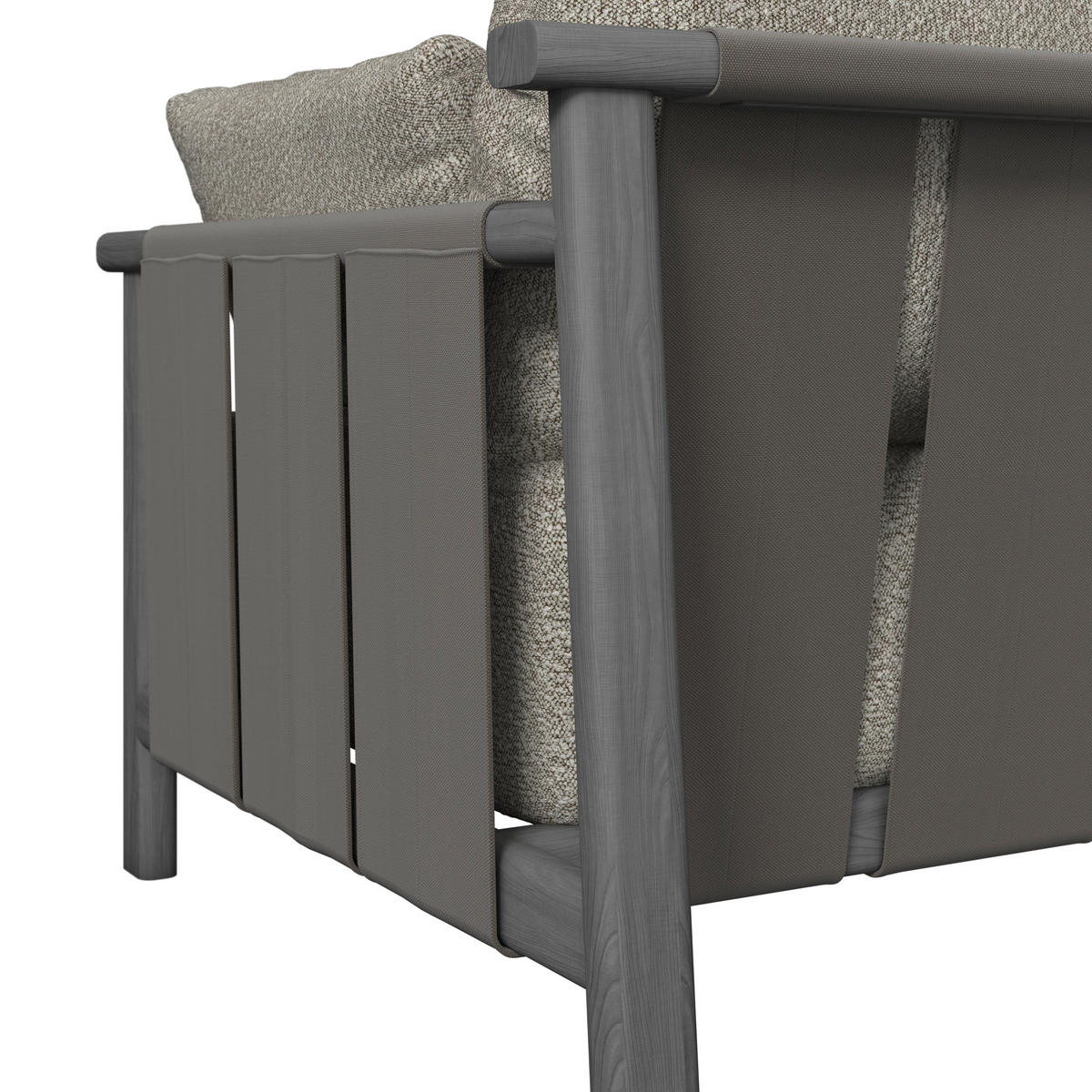 LOUNGESESSEL Anthrazit, Graphitfarben, Taupe Esche vollmassiv  - Taupe/Anthrazit, ROMANTIK / LANDHAUS, Holz/Textil (100/86/97,5cm) - Dieter Knoll