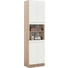 HOCHSCHRANK Weiß - Chromfarben/Eichefarben, Design, Holzwerkstoff/Metall (50/195,5/33cm) - Carryhome HOCHSCHRANK Weiß - Chromfarben/Eichefarben, Design, Holzwerkstoff/Metall (50/195,5/33cm) - Carryhome